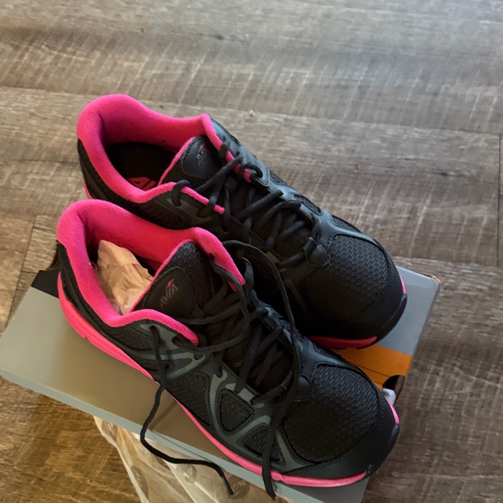 Avia Black and Pink Athletic Shoes for Women